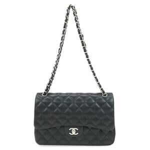 Chanel Lambskin Classic Jumbo Double Flap Bag Black